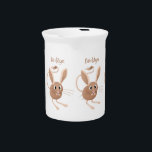 Cute long eared jerboa cartoon illustration beverage pitcher<br><div class="desc">This cute long eared jerboa is drawn in fun cartoon illustration style for kids and kids at heart. Happy hoppy fun!</div>