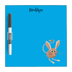 Cute long eared jerboa cartoon illustration dry erase board