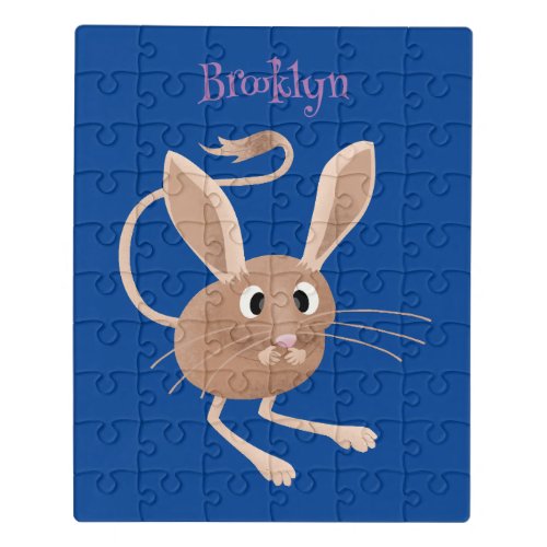 Cute long eared jerboa cartoon illustration jigsaw puzzle