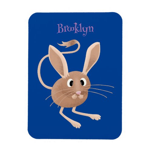 Cute long eared jerboa cartoon illustration magnet