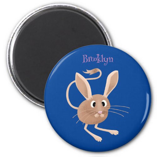 Cute long eared jerboa cartoon illustration magnet