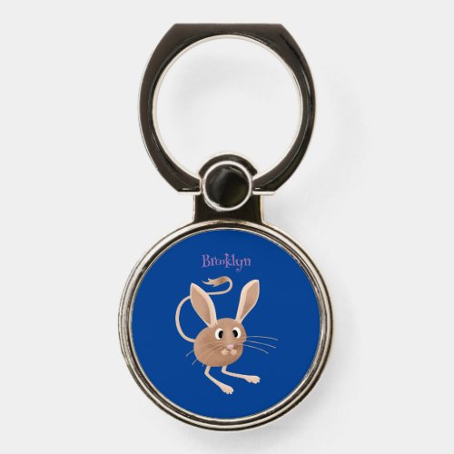 Cute long eared jerboa cartoon illustration phone ring stand