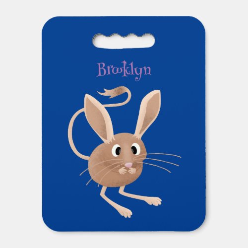 Cute long eared jerboa cartoon illustration seat cushion