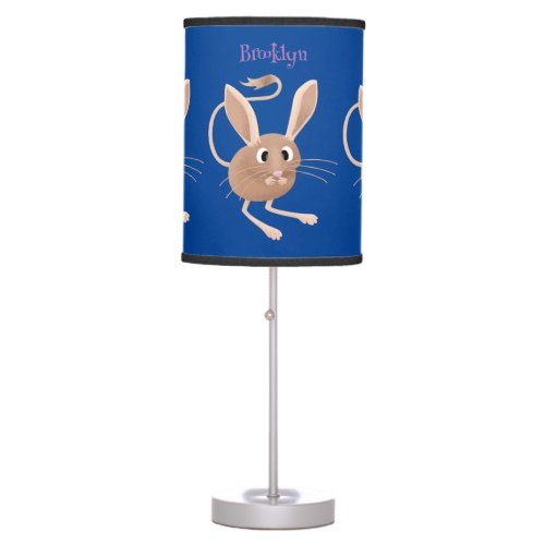 Cute long eared jerboa cartoon illustration table lamp