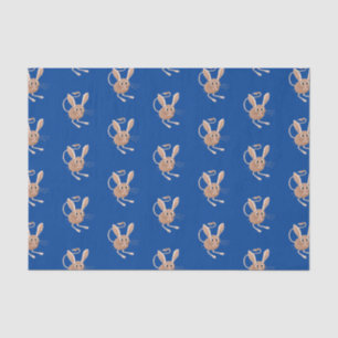 Cute long eared jerboa cartoon illustration tissue paper