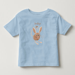 Cute long eared jerboa cartoon illustration toddler t-shirt