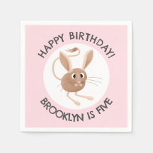 Cute long eared jerboa personalized birthday
