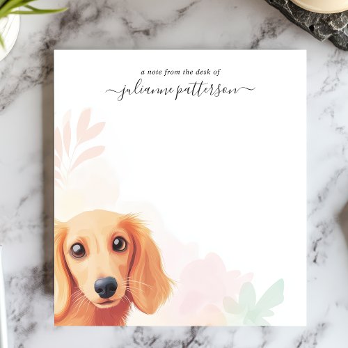 Shop 16 Cute Long Haired Dachshund Dog Personalized Name Notepad