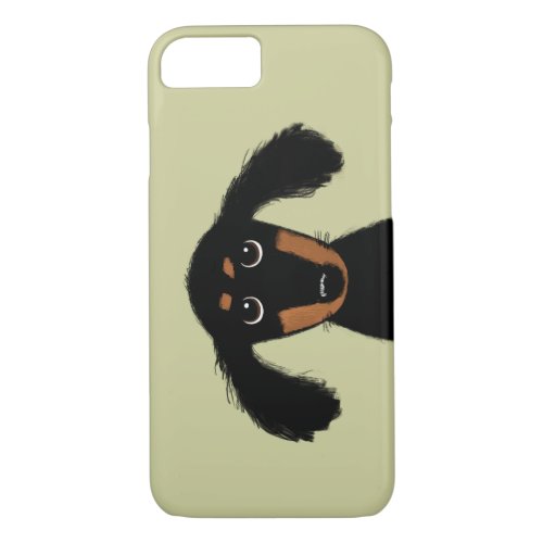 Cute Long Haired Dachshund Puppy iPhone 87 Case