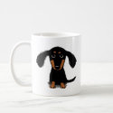 Cute Long Haired Dachshund Puppy Coffee Mug