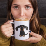 Cute Long Haired Dachshund Puppy Dog Coffee Mug at Zazzle