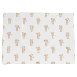 Cute Long Haired Dachshund Sausage Dog Large Gift Bag