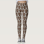 Cute Longhaired Chocolate Brown Dachshund Pattern Leggings<br><div class="desc">Show off your love for wiener dogs in comfort and style with these Dachshunds pattern leggings. Cute patterned print, perfect for the gym, yoga, or a relaxing evening with your Doxie by your side. Original drawing of a longhaired chocolate Dachshund. These novelty print leggings make a fun gift for dog...</div>