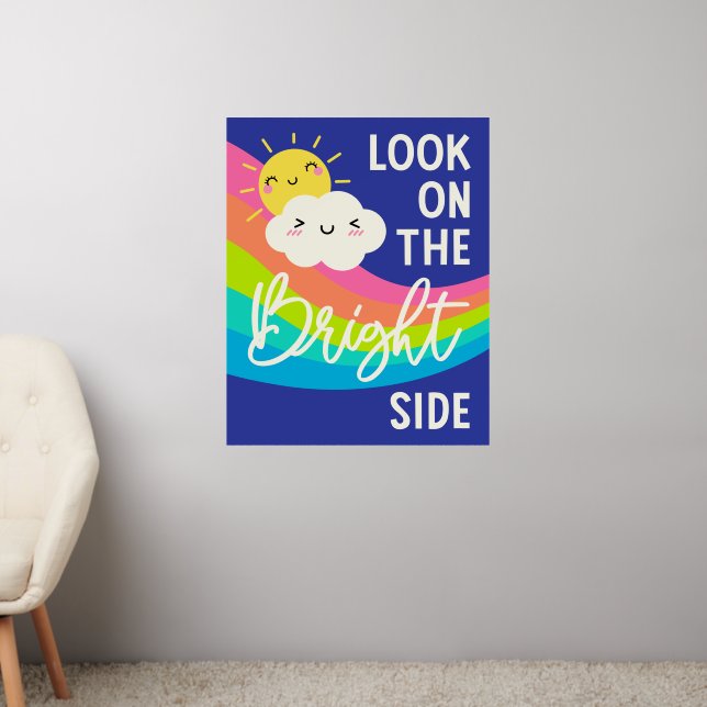 Cute Look on the Bright Side Wall Decal (Living Room 2)