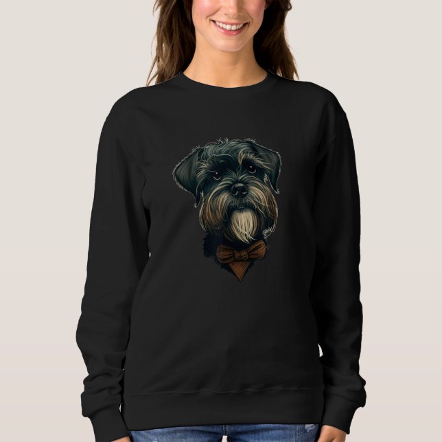 Cute looking Dog with Beard for Dogs Sweatshirt (Front)