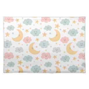 Cute Looking in the Sky Pattern Cloth Placemat