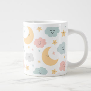 Cute Looking in the Sky Pattern Giant Coffee Mug