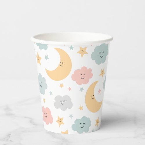 Cute Looking  in the Sky Pattern Paper Cups