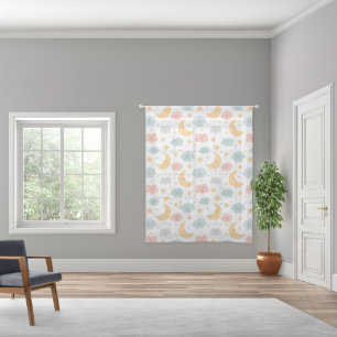Cute Looking in the Sky Pattern Sheer Curtains