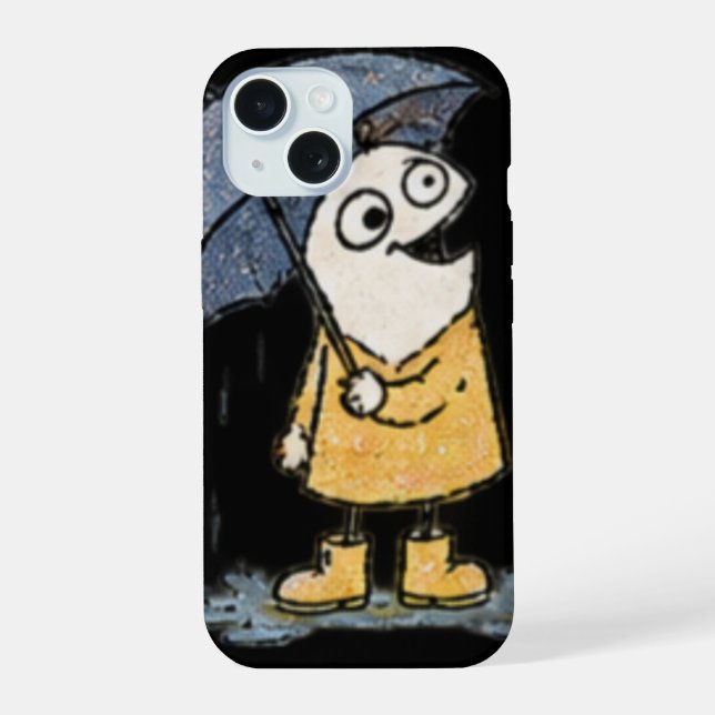 Cute Loop Character Rainy Day Phone Case (Back)