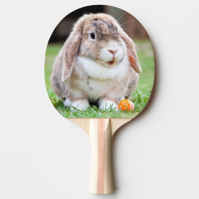 Cute lop-eared rabbit  ping pong paddle (Front)