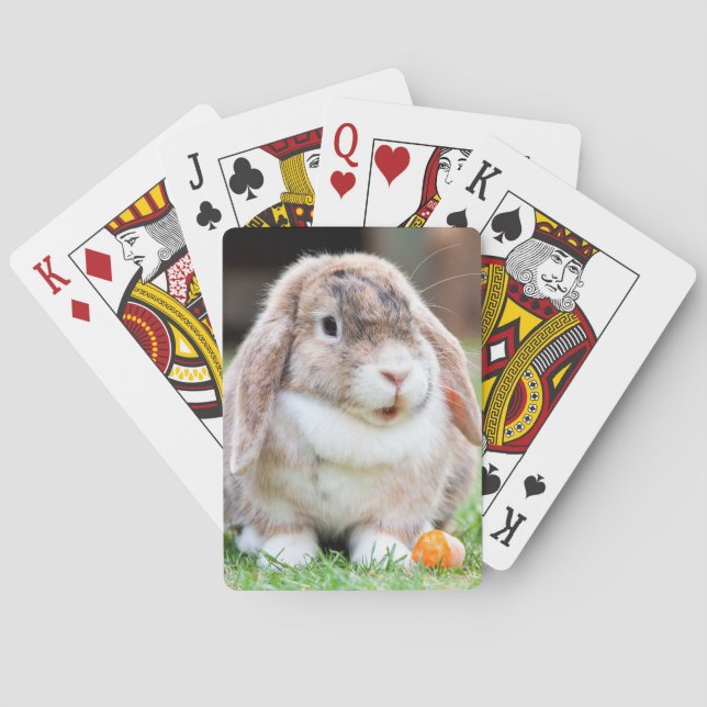 Cute lop-eared rabbit   poker cards (Back)