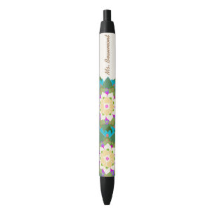 Cute Lotus Floral Flower Personalized Name Pen