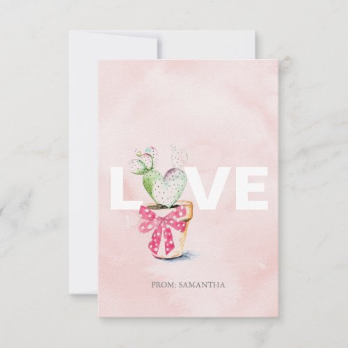 Cute Love and Heart Kids Classroom Valentine Card