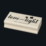 Cute Love and Light Stars Personalized Holiday Rubber Stamp<br><div class="desc">Simple and cute,  this rubber stamp is perfect for your holiday crafts and card sending.  Features three stars above the text "love and light."  Great for Christmas or Hanukkah.</div>