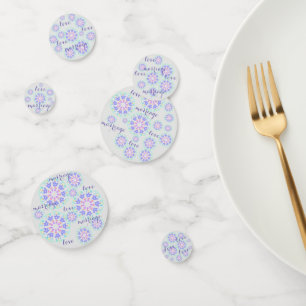 Cute "love" and "marriage" confetti