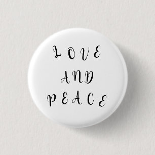 Cute Love And Peace Button