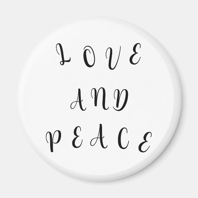 Cute Love And Peace Magnet (Front)