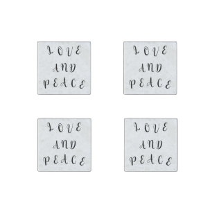 Cute Love And Peace Stone Magnet