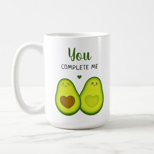 Cute Love Avocado Girlfriend Boyfriend Anniversary Coffee Mug