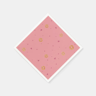 Cute LOVE & BAGELS     Salmon Rose Pink    Napkins