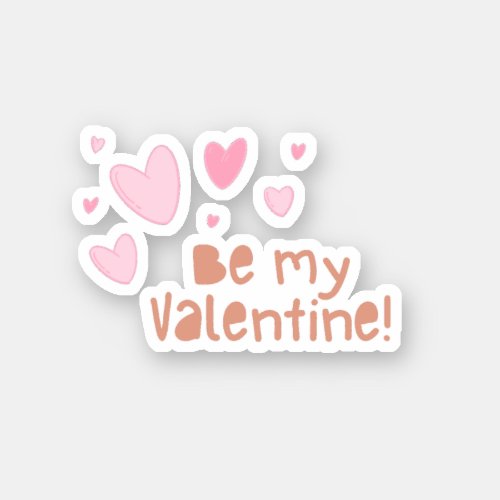 Cute Love be mine valentine scrapbook  Sticker