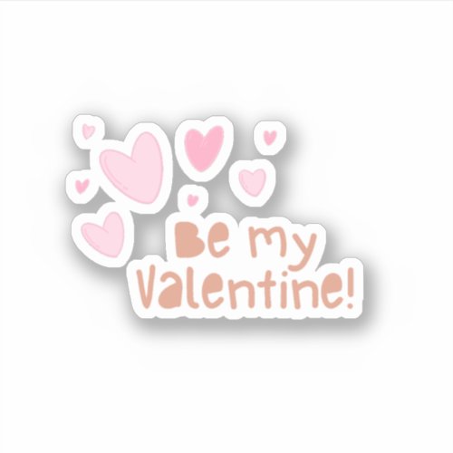 Cute Love be mine valentine scrapbook  Sticker