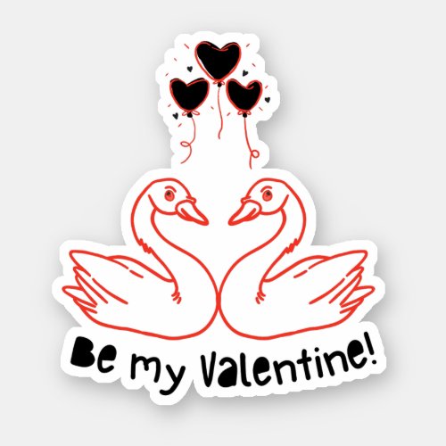 Cute Love Be My Valentine scrapbook  Sticker
