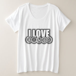 Cute love Bingo word art  Plus Size T-Shirt