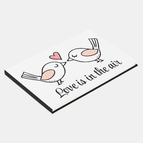 Cute Love Bird Cartoon Lovebirds Black Wedding Gue Guest Book