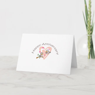 Cute, "Love Birds" Anniversary design Card