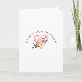 Cute, "Love Birds" Anniversary design Card