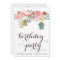 Cute Love Birds & Bird Houses Birthday Invitation