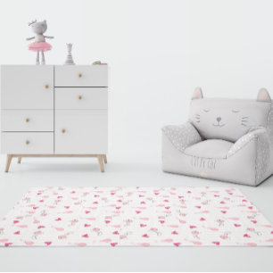 Cute Love Birds Pattern Rug