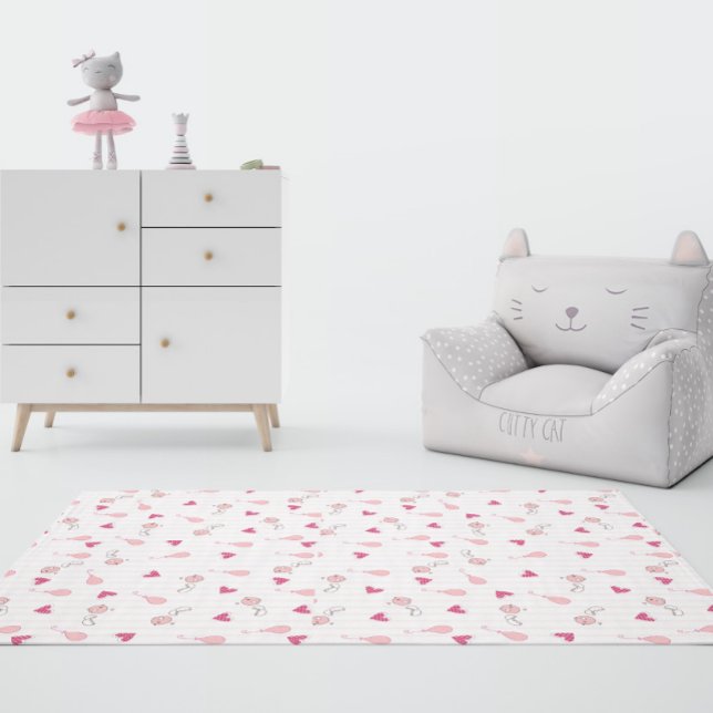Cute Love Birds Pattern Rug (Creator Uploaded)