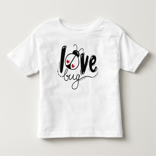 Cute Love Bug Hand Drawn Graphic Toddler Toddler T_shirt
