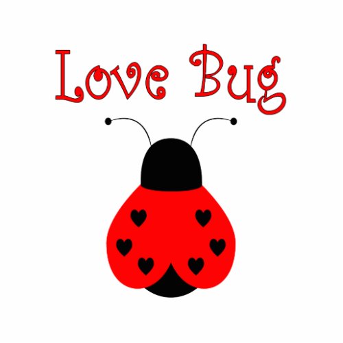 Cute Love Bug Heart Ladybug Ornament