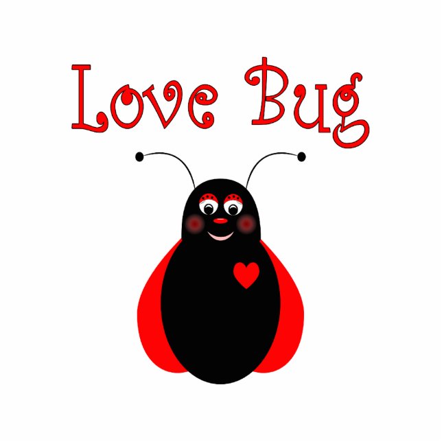 Cute Love Bug Ladybug Ornament (Front)