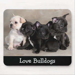 Cute Love Bulldog Puppy Dogs Mousepad