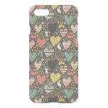 Cute love bunnies pattern with hearts iPhone SE/8/7 case